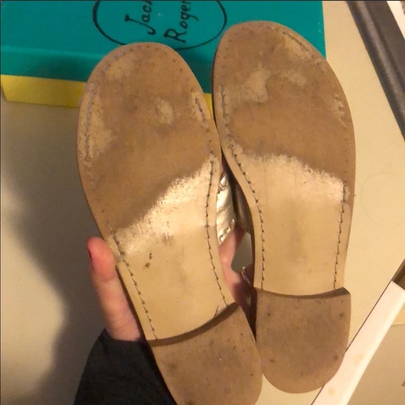 Jack Rogers Hampton sandals in Platinum size 7. - Picture 3 of 3